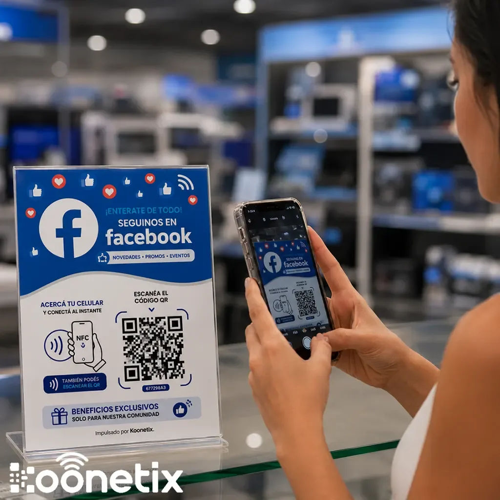 cartel qr + nfc facebook consigue más seguidores 2 cartel qr + nfc facebook consigue más seguidores - imagen 2